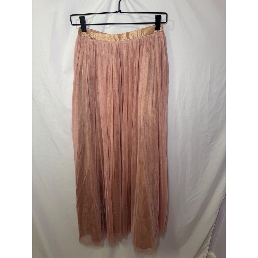 Pink Tulle Maxi Skirt S Balletcore Coquette Holiday Party Formal Tulip B NWOT